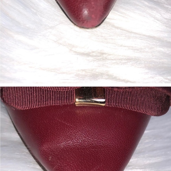 Salvatore Ferragamo Women's Burgundy Flats - Picture 3 of 5